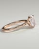 Daisy - Classic Oval Claw Solitaire Engagement Ring - 18k Rose Gold High Setting