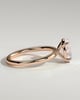 Daisy  Oval Solitaire - 18k Rose Gold High Setting