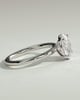 Daisy  Oval Solitaire - 18k White Gold High Setting