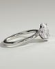 Daisy - Classic Oval 4 Claw Solitaire Engagement Ring - 18k White Gold High Setting
