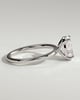 Daisy - Classic Oval Claw Solitaire Engagement Ring - 18k White Gold High Setting