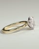 Daisy  Oval Solitaire - 18k Yellow Gold / 18k White Gold High Setting