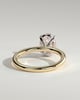 Daisy  Oval Solitaire - 18k Yellow Gold / 18k White Gold High Setting