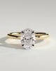Daisy  Oval Solitaire - 18k Yellow Gold / 18k White Gold High Setting