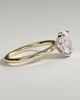 Daisy - Classic Oval Claw Solitaire Engagement Ring - 18k Yellow Gold / 18k White Gold High Setting