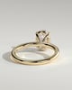 Daisy  Oval Solitaire - 18k Yellow Gold High Setting