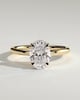 Daisy - Classic Oval 4 Claw Solitaire Engagement Ring - 18k Yellow Gold High Setting