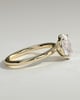 Daisy - Classic Oval 4 Claw Solitaire Engagement Ring - 18k Yellow Gold High Setting