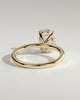 Daisy - Classic Oval Claw Solitaire Engagement Ring - 18k Yellow Gold High Setting