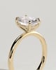 Daisy - Classic Oval Claw Solitaire Engagement Ring - 18k Yellow Gold High Setting