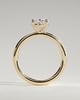 Daisy - Classic Oval 4 Claw Solitaire Engagement Ring - 18k Yellow Gold High Setting