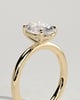 Daisy - Classic Oval 4 Claw Solitaire Engagement Ring - 18k Yellow Gold High Setting