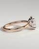 Daisy  Oval Solitaire - 18k Rose Gold / 18k White Gold Low Setting