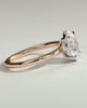 Daisy  Oval Solitaire - 18k Rose Gold / 18k White Gold Low Setting