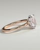 Daisy - Classic Oval Claw Solitaire Engagement Ring - 18k Rose Gold / 18k White Gold Low Setting