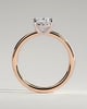 Daisy  Oval Solitaire - 18k Rose Gold / 18k White Gold Low Setting