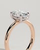 Daisy  Oval Solitaire - 18k Rose Gold / 18k White Gold Low Setting