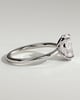 Daisy - Classic Oval Claw Solitaire Engagement Ring - 18k White Gold Low Setting