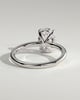 Daisy - Classic Oval Claw Solitaire Engagement Ring - 18k White Gold Low Setting