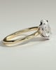Daisy  Oval Solitaire - 18k Yellow Gold / 18k White Gold Low Setting