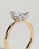 Daisy  Oval Solitaire - 18k Yellow Gold / 18k White Gold Low Setting