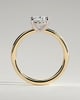 Daisy  Oval Solitaire - 18k Yellow Gold / 18k White Gold Low Setting