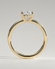 Daisy  Oval Solitaire - 18k Yellow Gold Low Setting