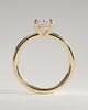 Daisy - Classic Oval Claw Solitaire Engagement Ring - 18k Yellow Gold Low Setting