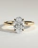 Daisy  Oval Solitaire - 18k Yellow Gold Low Setting