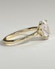 Daisy - Classic Oval Claw Solitaire Engagement Ring - 18k Yellow Gold Low Setting