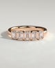 Dallas - Emerald Bezel Set Wedding Ring - 5 stones 18k Rose Gold