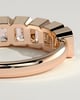 Dallas - Emerald Bezel Set Wedding Ring - 5 stones 18k Rose Gold