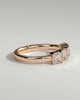 Dallas - Emerald Bezel Set Wedding Ring - 5 stones 18k Rose Gold