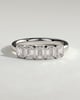 Dallas - Emerald Bezel Set Wedding Ring - 5 stones 18k White Gold