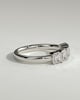 Dallas - Emerald Bezel Set Wedding Ring - 5 stones 18k White Gold
