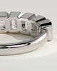 Dallas - Emerald Bezel Set Wedding Ring - 5 stones 18k White Gold