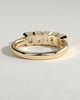 Dallas - Emerald Bezel Set Wedding Ring - 5 stones 18k Yellow Gold