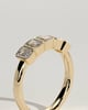 Dallas - Emerald Bezel Set Wedding Ring - 5 stones 18k Yellow Gold