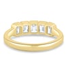 Dallas - Bezel Set Emerald Wedding Ring - 5 stones 18k Yellow Gold