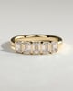Dallas - Emerald Bezel Set Wedding Ring - 5 stones 18k Yellow Gold