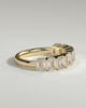 Dallas - Emerald Bezel Set Wedding Ring - 9 stones 18k Yellow Gold