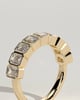 Dallas - Emerald Bezel Set Wedding Ring - 9 stones 18k Yellow Gold