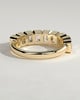 Dallas - Emerald Bezel Set Wedding Ring - 9 stones 18k Yellow Gold