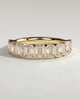 Dallas - Emerald Bezel Set Wedding Ring - 9 stones 18k Yellow Gold