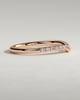 Danielle - Dipped Half Pave Curved Pave Band Wedding Ring - 18k Rose Gold
