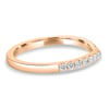Danielle  Half Pav Curved Wedding Ring - 18k Rose Gold