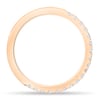 Danielle  Half Pav Curved Wedding Ring - 18k Rose Gold