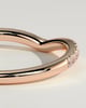 Danielle - Dipped Half Pave Curved Pave Band Wedding Ring - 18k Rose Gold