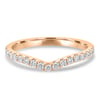 Danielle  Half Pav Curved Wedding Ring - 18k Rose Gold