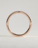 Danielle - Dipped Half Pave Curved Pave Band Wedding Ring - 18k Rose Gold